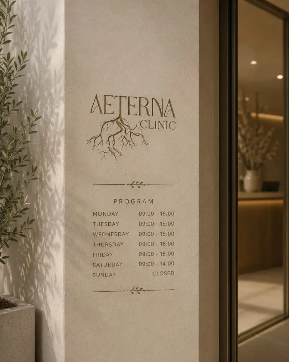 Aeterna Clinic signage