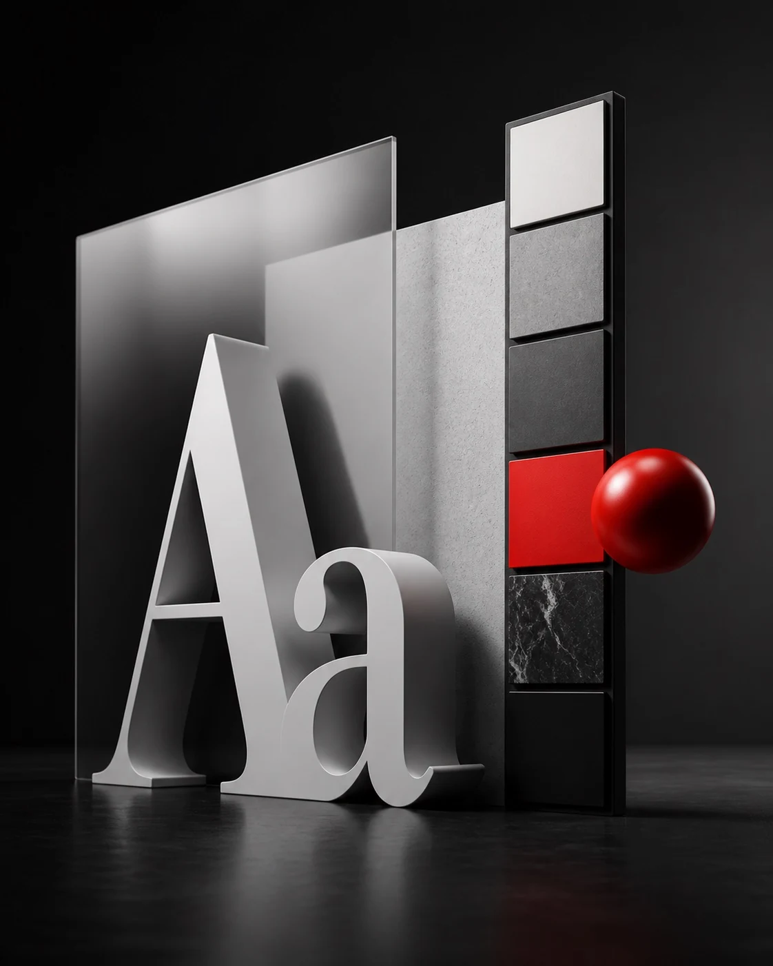 Brand colour palette and typographic system