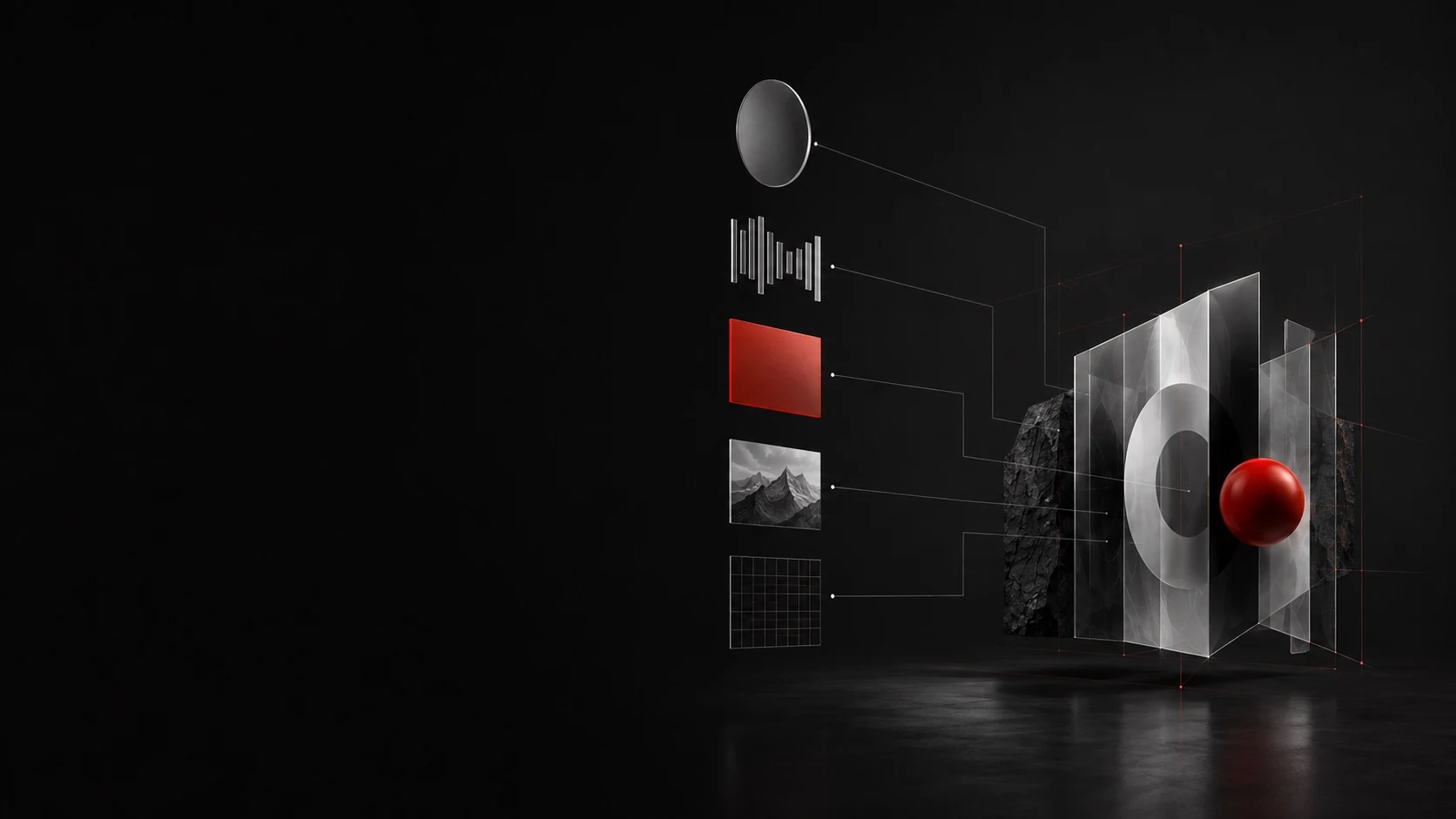 Symbol, colour, imagery and grid in a visual identity system